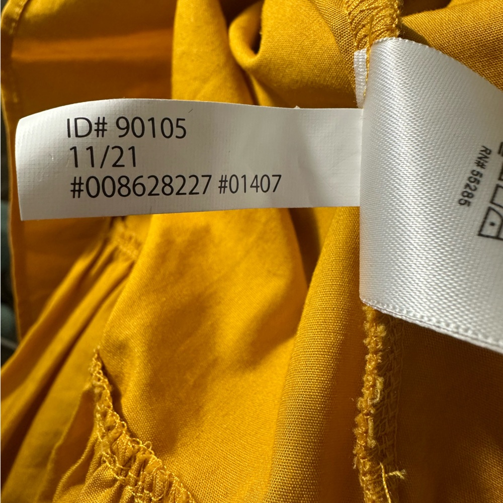 Express Mustard Lace Puff Sleeve Blouse - Picture 5 of 6